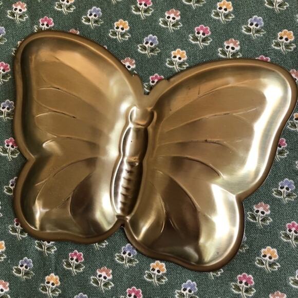 Vintage Boho Brass Butterfly Trinket Tray / Jewelry Tray - Picture 7 of 7